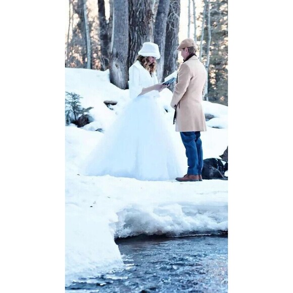 Wedding Dress‎ Ball Gown Off Shoulder Vintage 90s White Tulle Layers Princess 6 - Picture 4 of 12